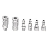 Juego de 6 conectores 1/4" npt para compresor pretul
